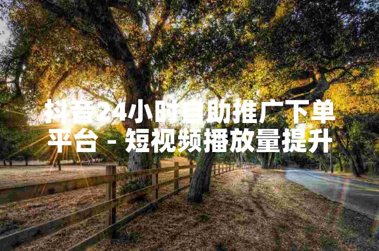 抖音24小时自助推广下单平台 - 短视频播放量提升协议全天候。