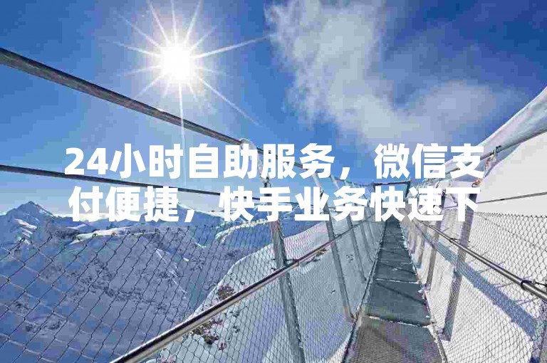 24小时自助服务，微信支付便捷，快手业务快速下单的官方网站。