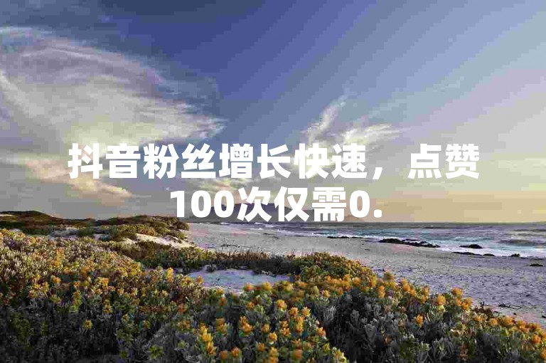 抖音粉丝增长快速，点赞100次仅需0.5元，专业服务助力账号热度飙升 - 抖音推广专家网。