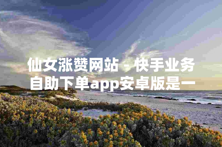 仙女涨赞网站 - 快手业务自助下单app安卓版是一款专为快手用户设计的应用程序，提供了便捷的自助下单服务。