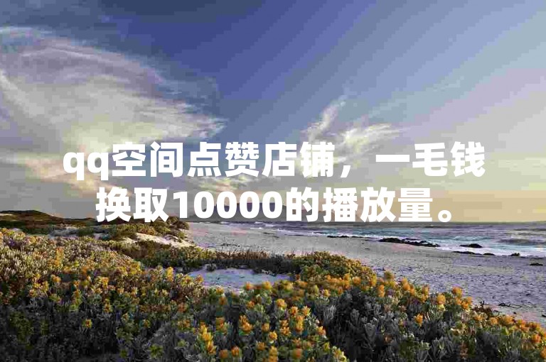 qq空间点赞店铺，一毛钱换取10000的播放量。