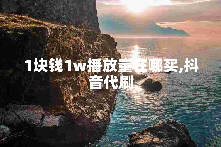 1块钱1w播放量在哪买,抖音代刷