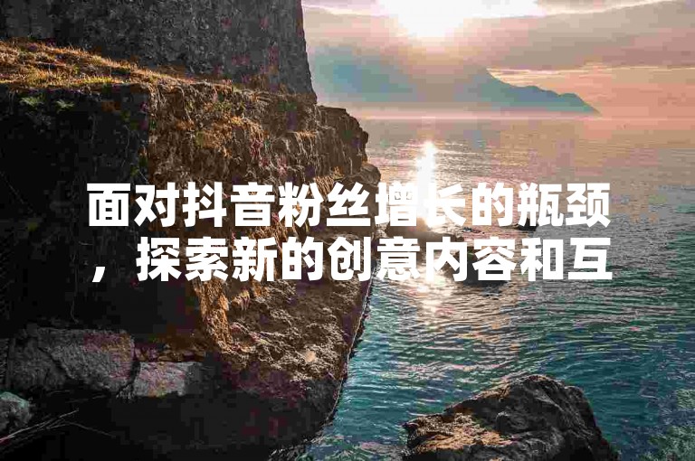 面对抖音粉丝增长的瓶颈，探索新的创意内容和互动策略或许是突破现状的关键。