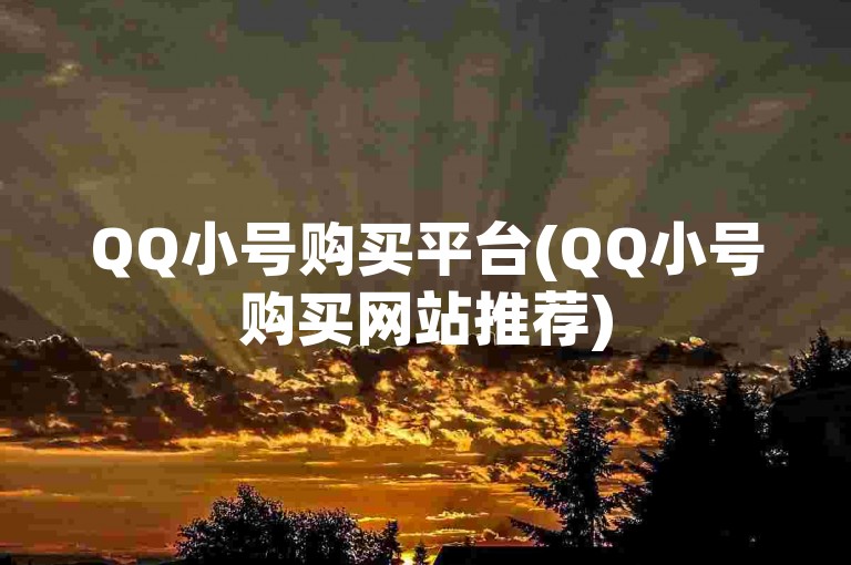 QQ小号购买平台(QQ小号购买网站推荐)
