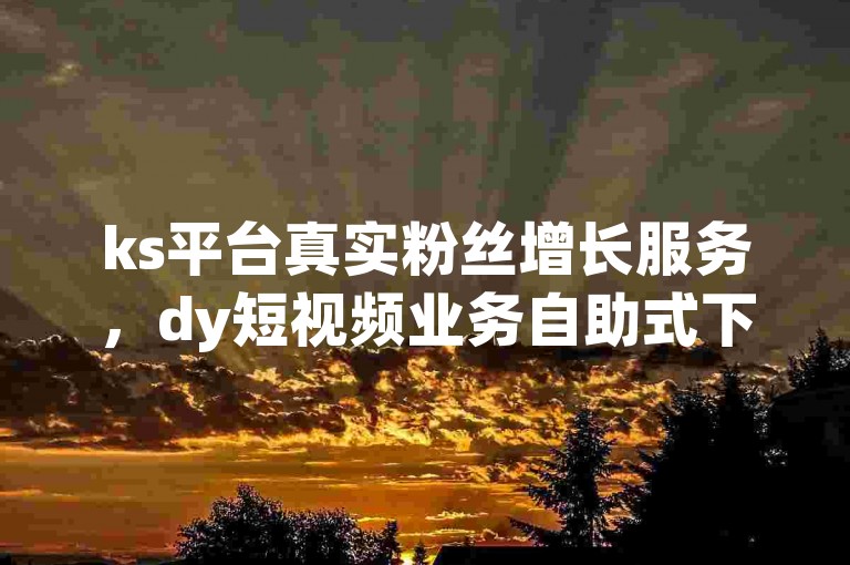 ks平台真实粉丝增长服务，dy短视频业务自助式下单系统快速安装指南 - 访问dy业务下单的专业云商城 - 实现QQ空间说说即时自动获赞。