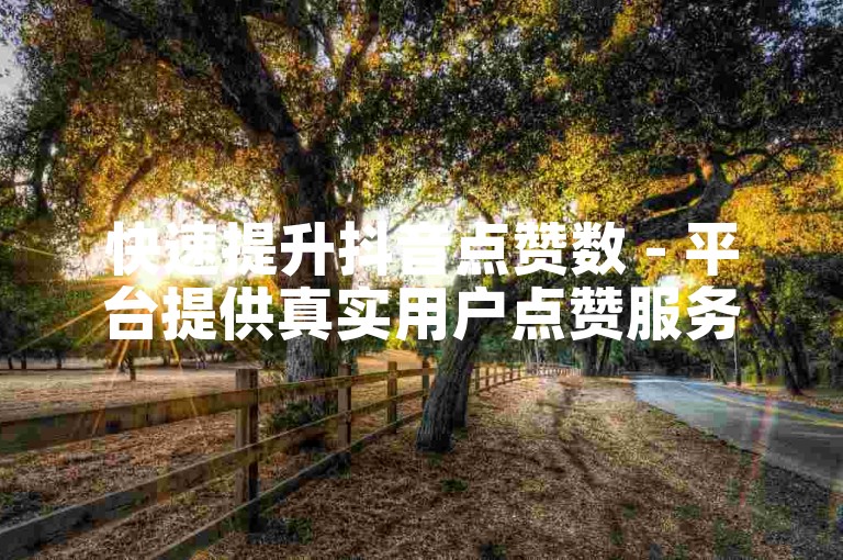 快速提升抖音点赞数 - 平台提供真实用户点赞服务。