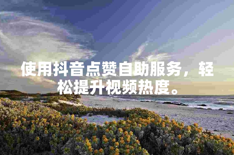 使用抖音点赞自助服务，轻松提升视频热度。