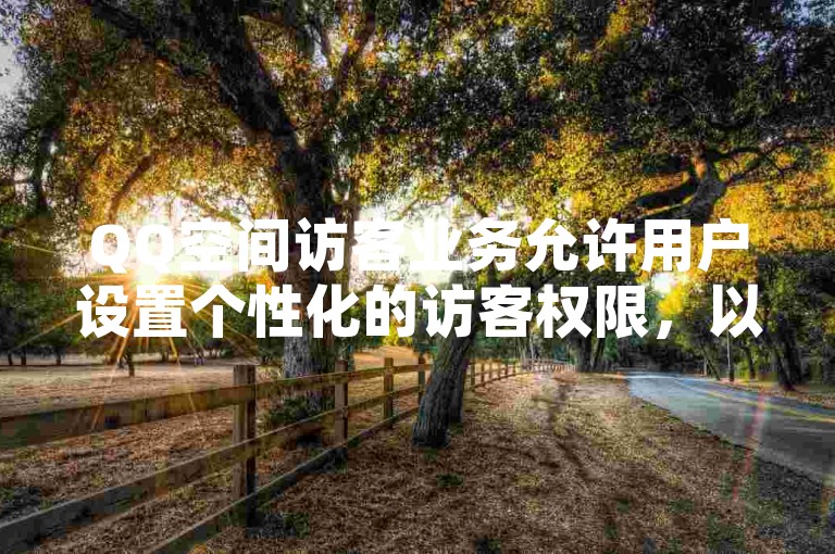 QQ空间访客业务允许用户设置个性化的访客权限，以管理谁可以查看自己的动态和资料。