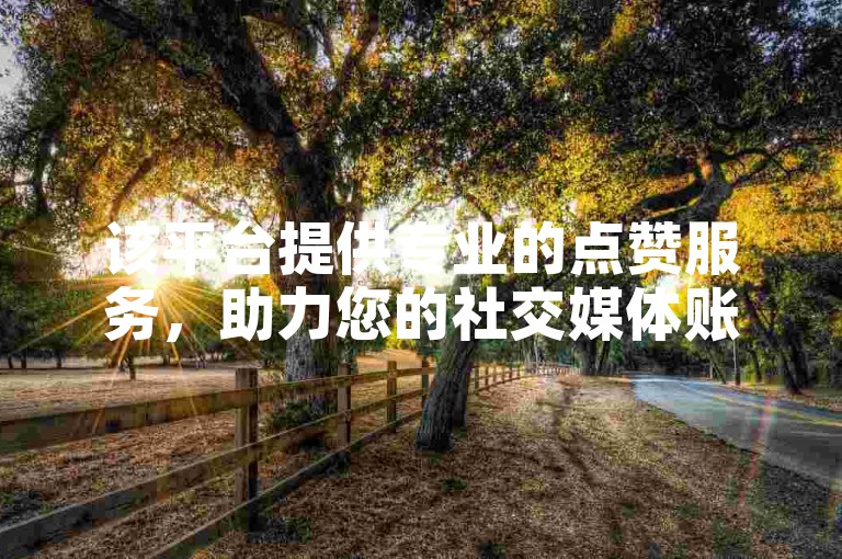 该平台提供专业的点赞服务，助力您的社交媒体账号迅速增长粉丝量。
