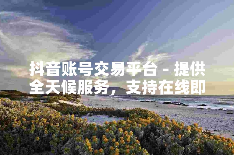 抖音账号交易平台 - 提供全天候服务，支持在线即时下单。