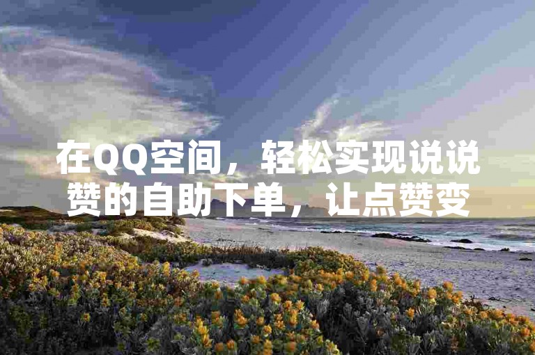 在QQ空间，轻松实现说说赞的自助下单，让点赞变得更加便捷高效。