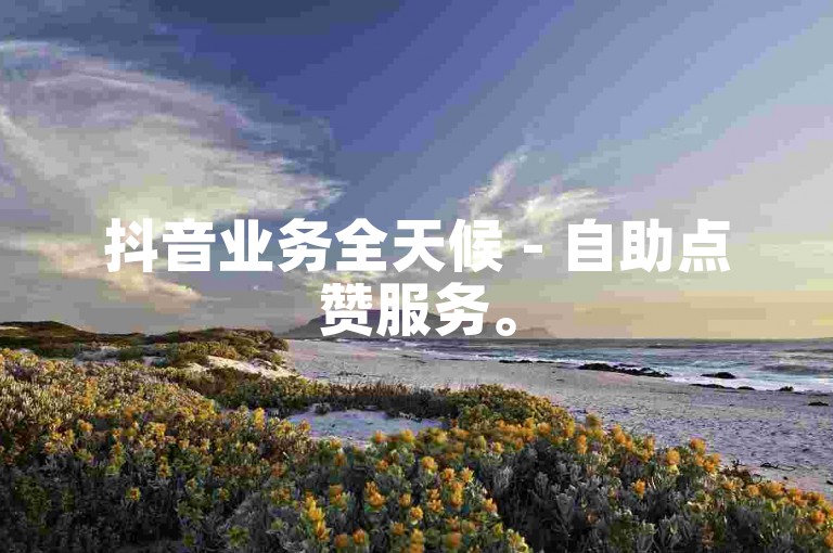 抖音业务全天候 - 自助点赞服务。