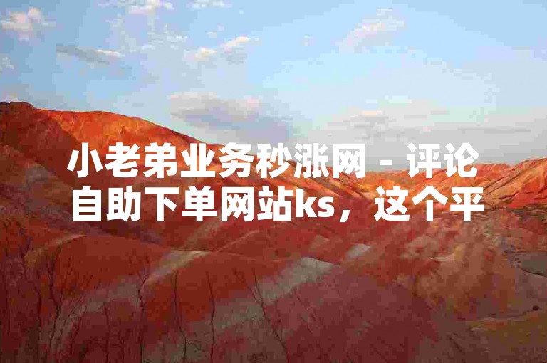 小老弟业务秒涨网 - 评论自助下单网站ks，这个平台真是方便快捷。