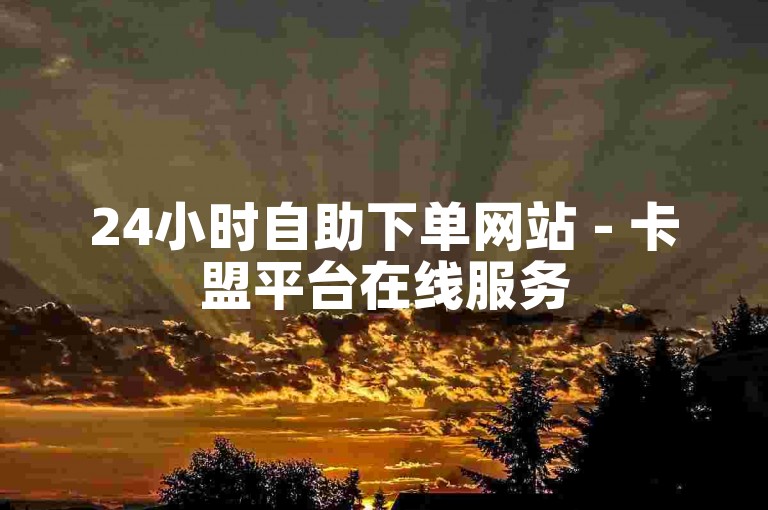 24小时自助下单网站 - 卡盟平台在线服务