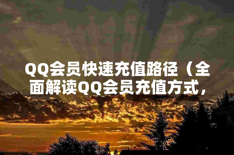 QQ会员快速充值路径（全面解读QQ会员充值方式，便捷享受特权）