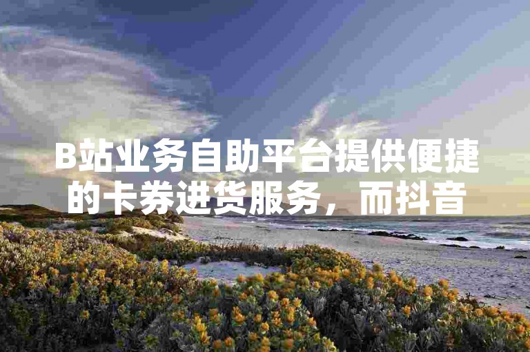 B站业务自助平台提供便捷的卡券进货服务，而抖音点赞秒在线网站则以其快速响应获得用户青睐，免费访客量网站的推广优势在于能够有效提升网站流量。