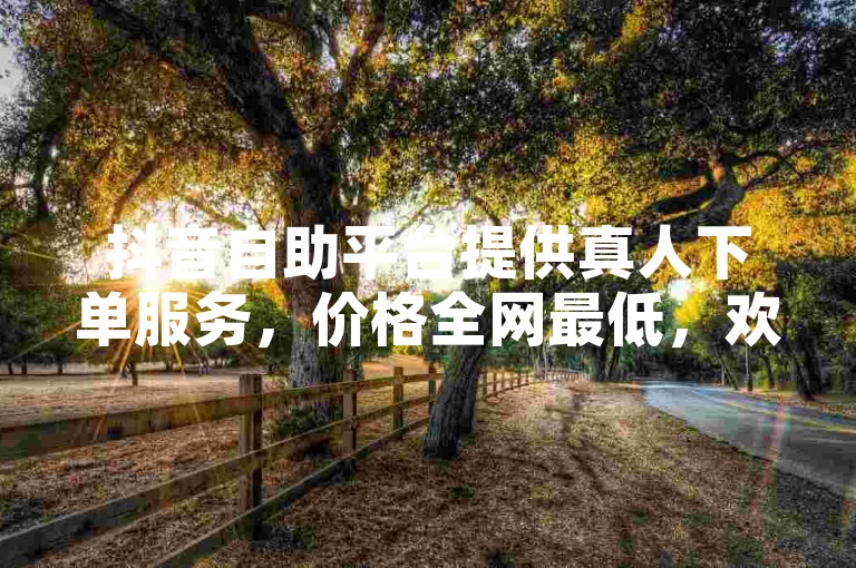 抖音自助平台提供真人下单服务，价格全网最低，欢迎体验。
