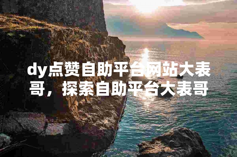 dy点赞自助平台网站大表哥，探索自助平台大表哥，解锁全新dy点赞体验与功能深度解析。