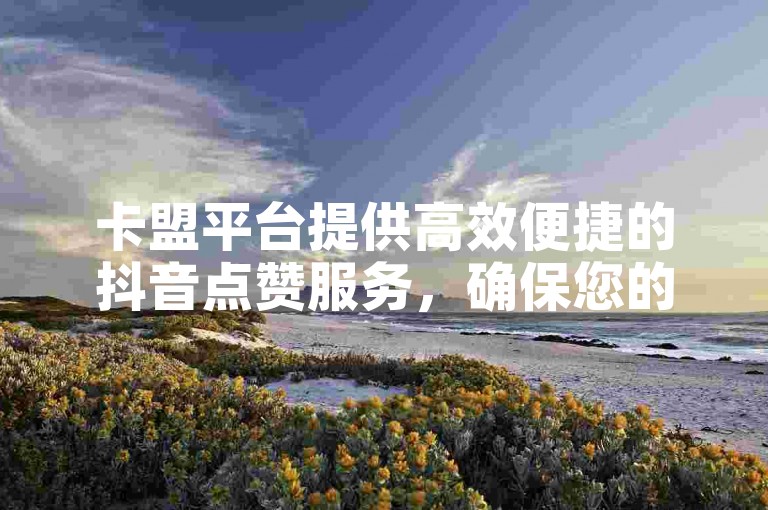 卡盟平台提供高效便捷的抖音点赞服务，确保您的账号迅速获得所需的关注与互动。