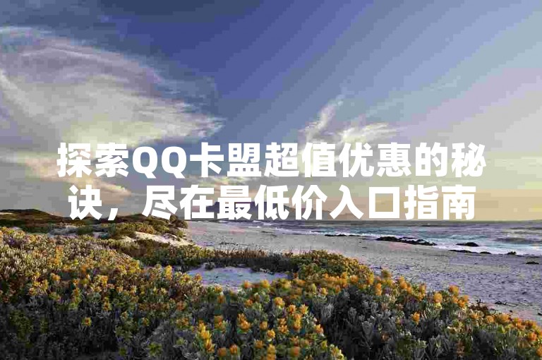 探索QQ卡盟超值优惠的秘诀，尽在最低价入口指南。
