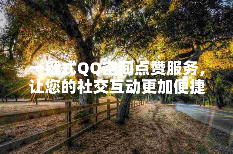 一键式QQ空间点赞服务，让您的社交互动更加便捷高效。