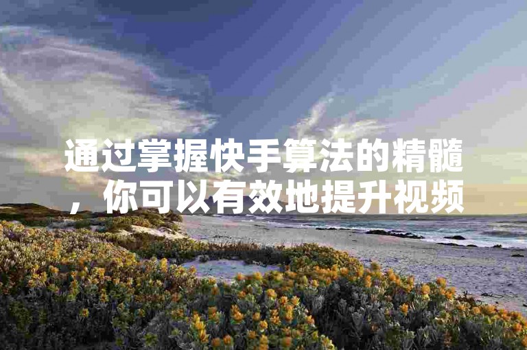 通过掌握快手算法的精髓，你可以有效地提升视频播放量至10万次以上。