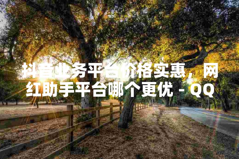 抖音业务平台价格实惠，网红助手平台哪个更优 - QQ赞网站 - ks抖音业务平台。