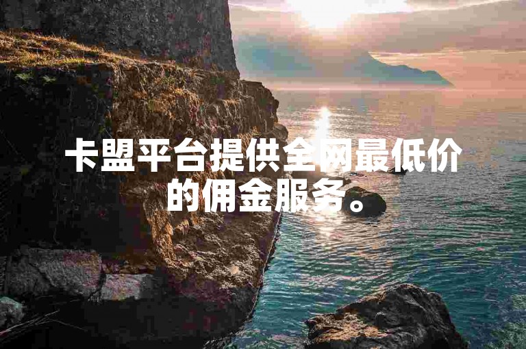 卡盟平台提供全网最低价的佣金服务。