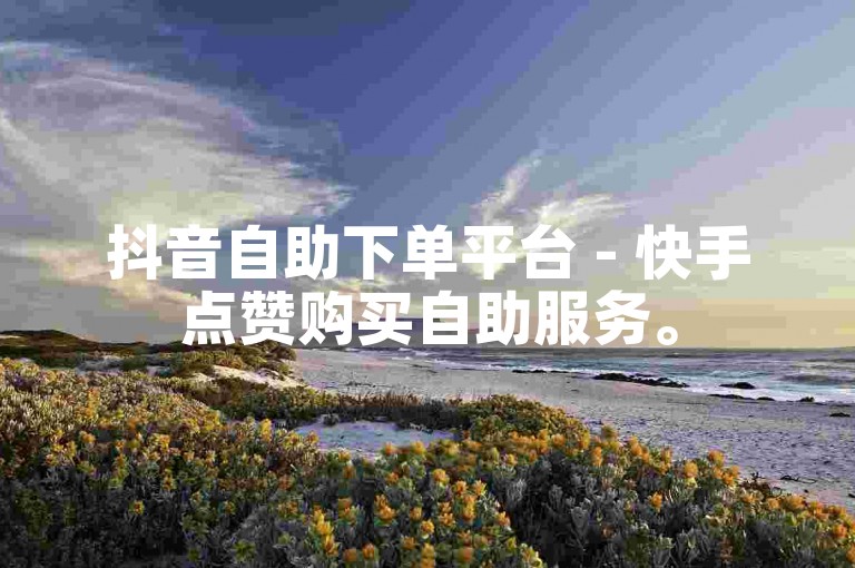 抖音自助下单平台 - 快手点赞购买自助服务。
