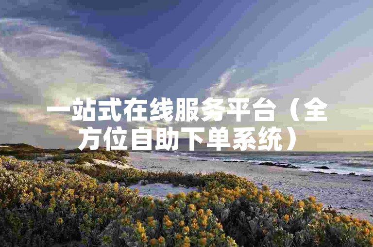 一站式在线服务平台（全方位自助下单系统）