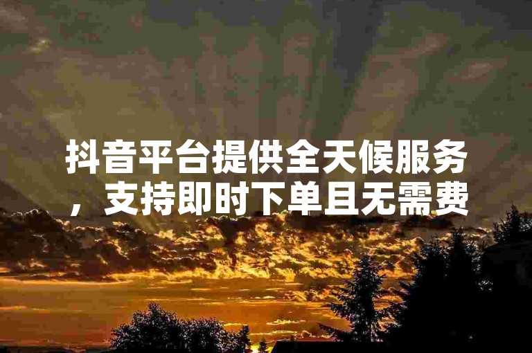 抖音平台提供全天候服务，支持即时下单且无需费用，仅需0.01元即可获得快手点赞。
