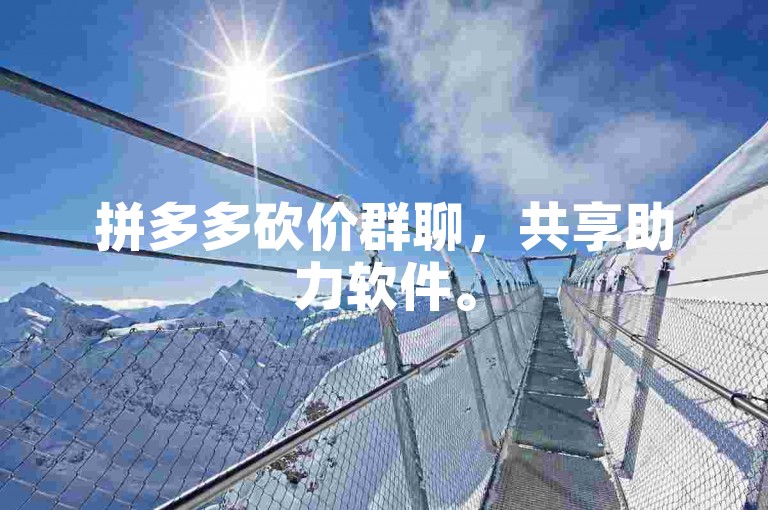 拼多多砍价群聊，共享助力软件。