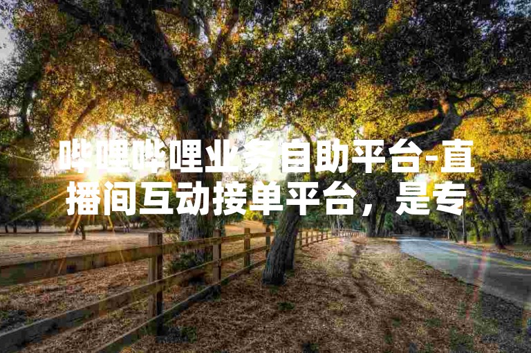 哔哩哔哩业务自助平台-直播间互动接单平台，是专为B站主播和粉丝打造的互动桥梁。