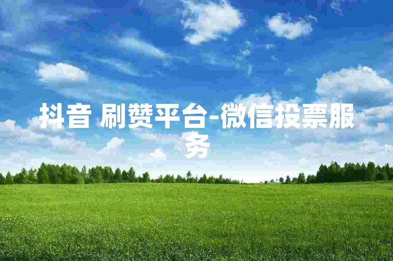 抖音 刷赞平台-微信投票服务