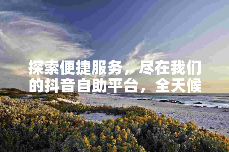 探索便捷服务，尽在我们的抖音自助平台，全天候24小时随时为您处理低价业务需求。