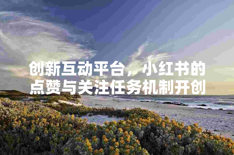 创新互动平台，小红书的点赞与关注任务机制开创了社交营销的新纪元。